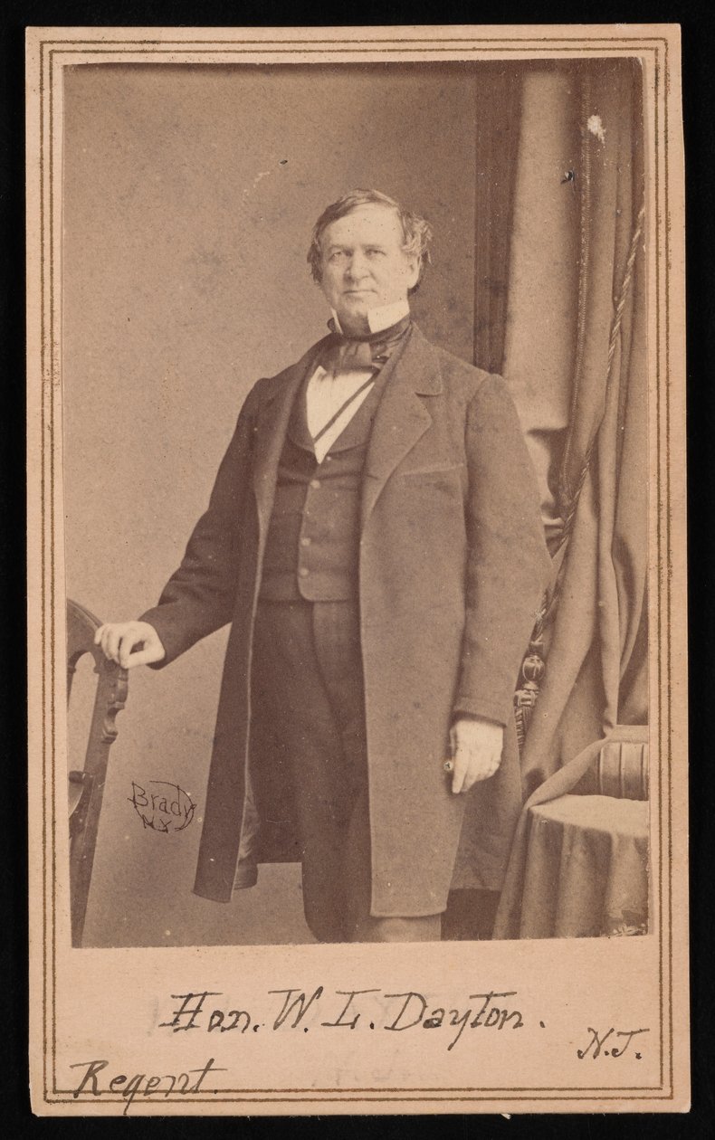 Porträtt av William Lewis Dayton 1807-1864, före 1864. av Brady