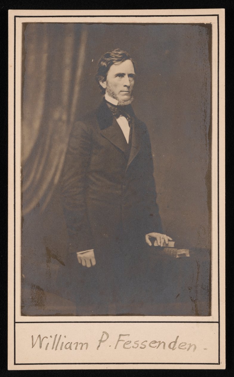 Porträtt av William Pitt Fessenden 1806-1869, före 1869. av Brady