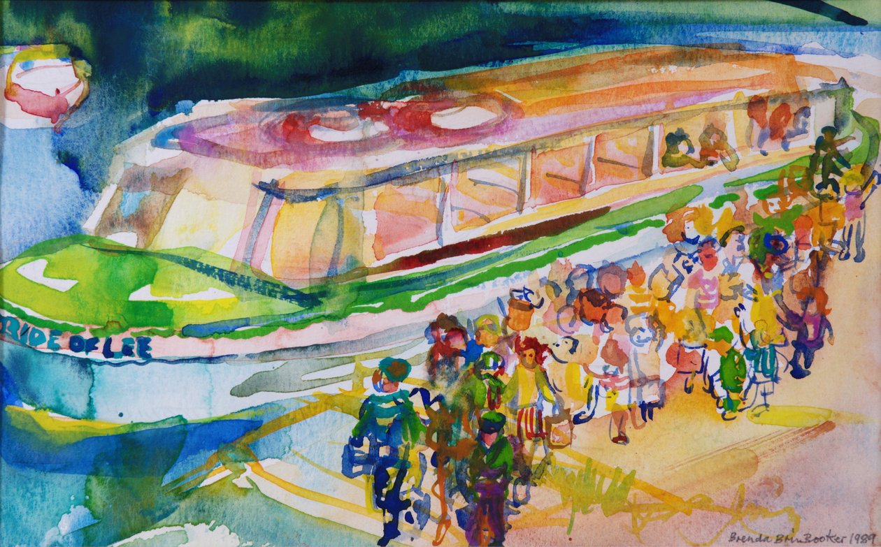 Båtresan, 1989 (wc på papper) av Brenda Brin Booker