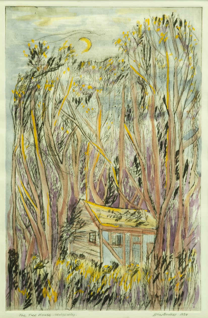 The Tree House I (akvarell på papper) av Brenda Brin Booker