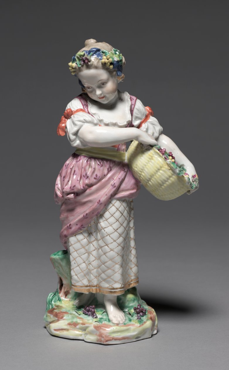 Höstfigur från de fyra årstiderna, ca. 1775. av Bristol Porcelain Factory