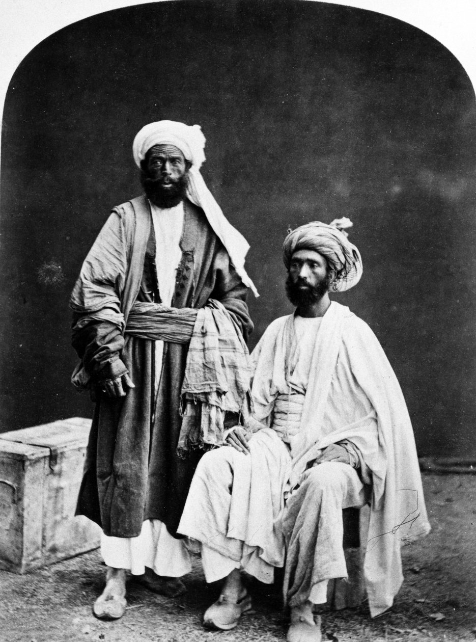 Afghanska handlare, ca 1860-70-talet av British Photographer
