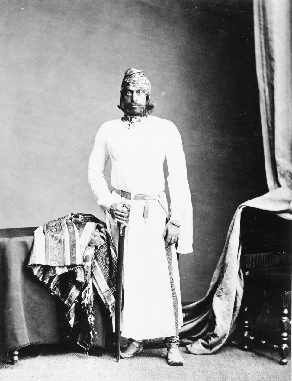 Maharaja Jaswant Singh II av Jodhpur, ca 1870-talet av British Photographer
