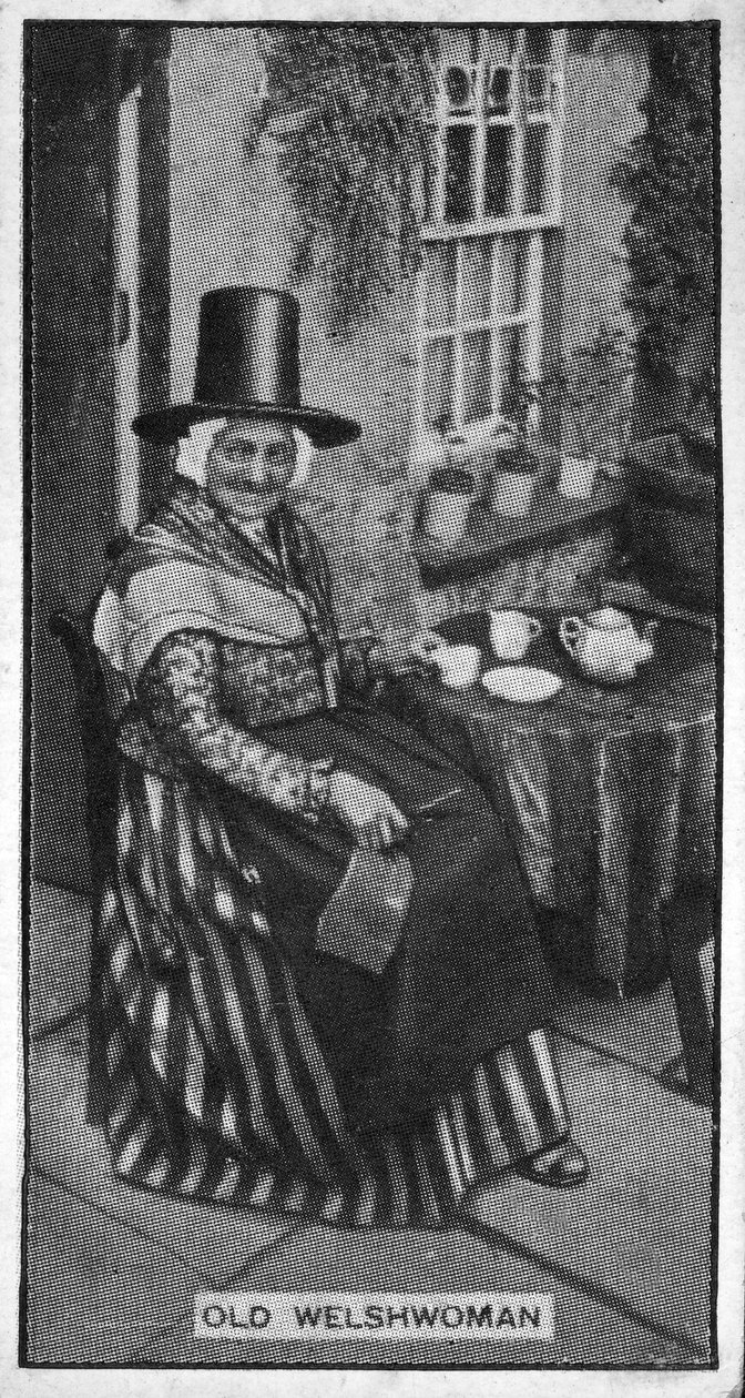 Gammal walesisk kvinna, efter ett fotografi från sent 1800-tal av British Photographer