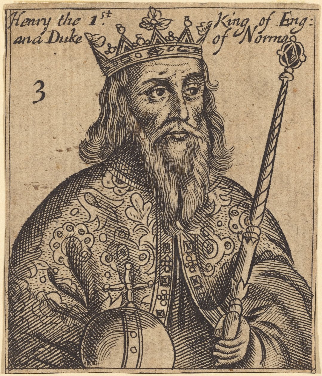 Henrik I, kung av England av British 17th Century