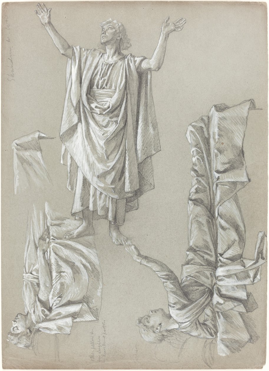 Studier för uppfostran av Jairus dotter av British 19th Century