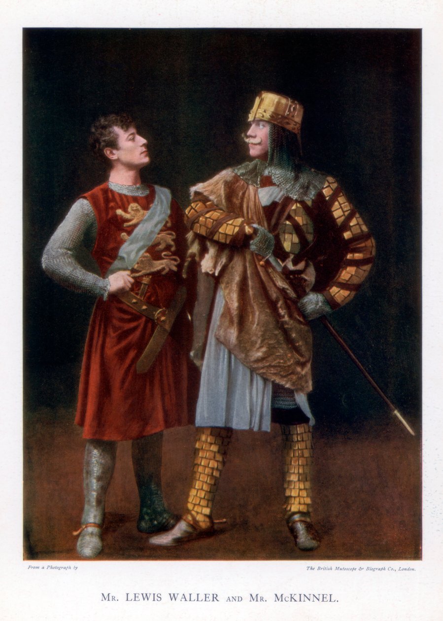 Lewis Waller och Mr McKinnel, engelska skådespelare, 1901. av British Mutoscope