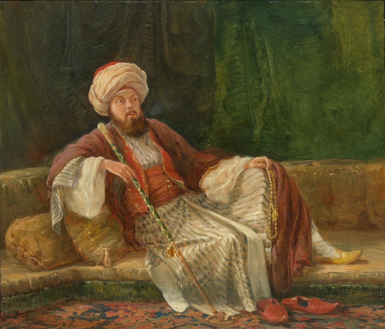 Western Gentleman i orientalisk kostym. av British Painter