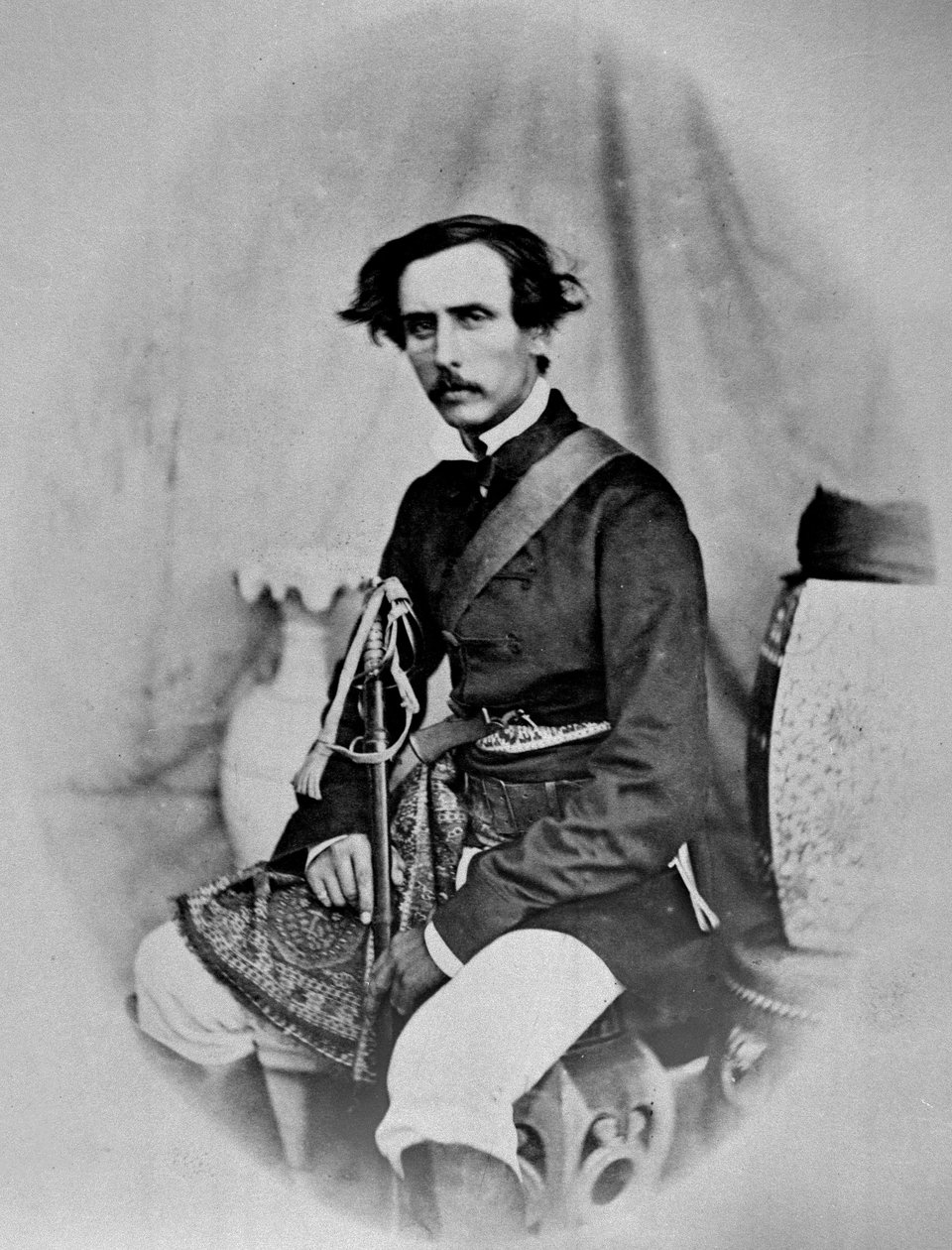 Kapten Mecham, från ett album med 39 fotografier i enlighet med Edmund Impey i Madras av British Photographer
