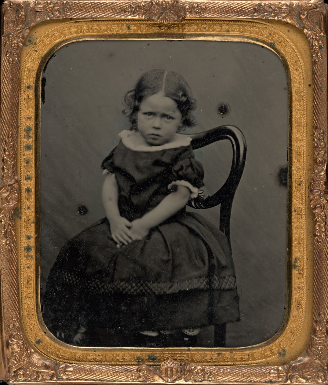 Porträtt av en flicka,ca. 1855 (foto) av British Photographer