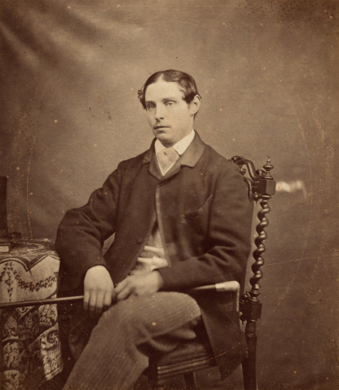Porträtt av en man,ca. 1855 (foto) av British Photographer