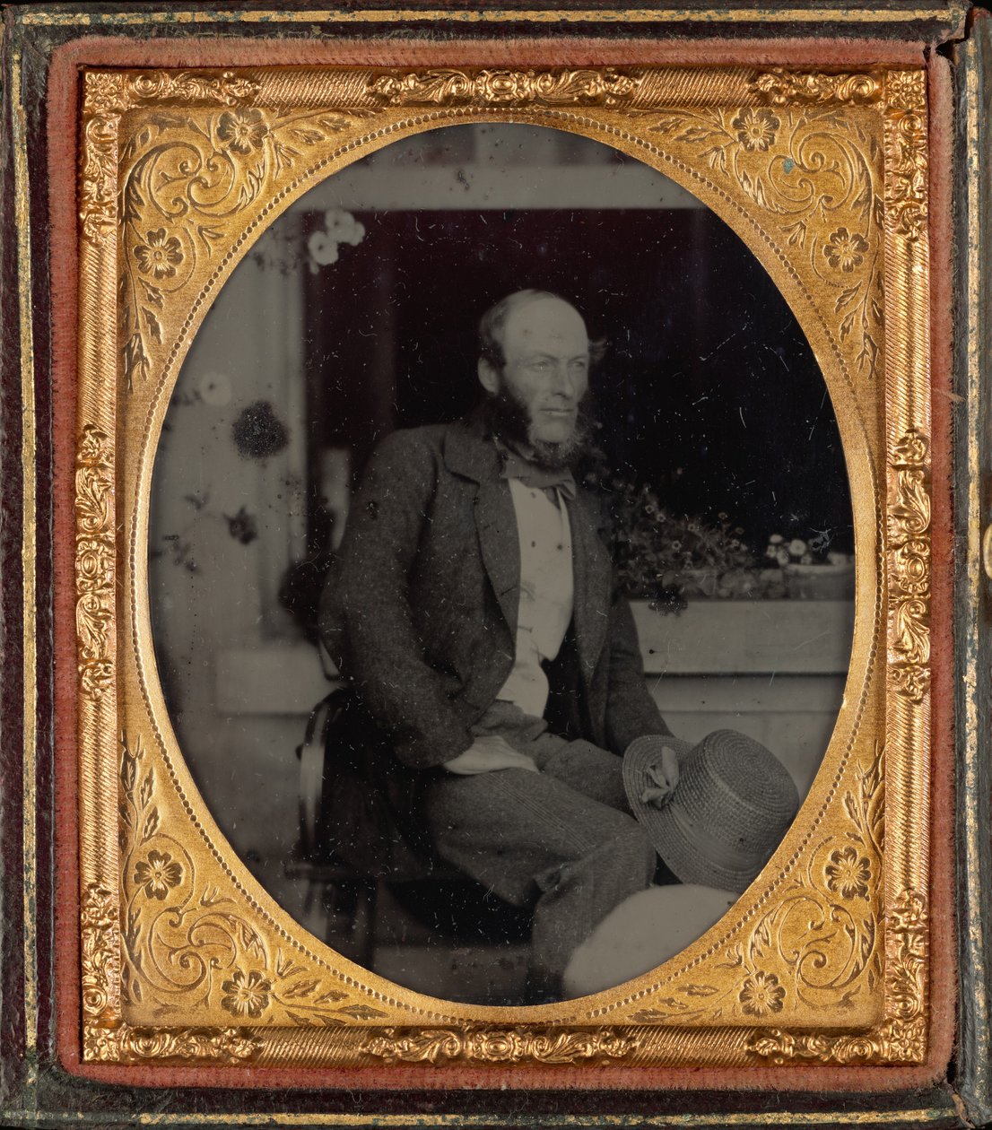 Porträtt av en man,ca. 1860 (foto) av British Photographer