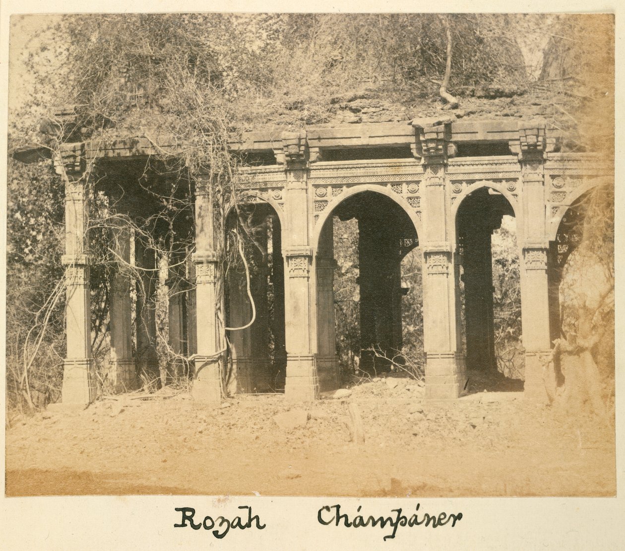 Rozah, Champaner, ca 1875 (s/v foto) av British Photographer