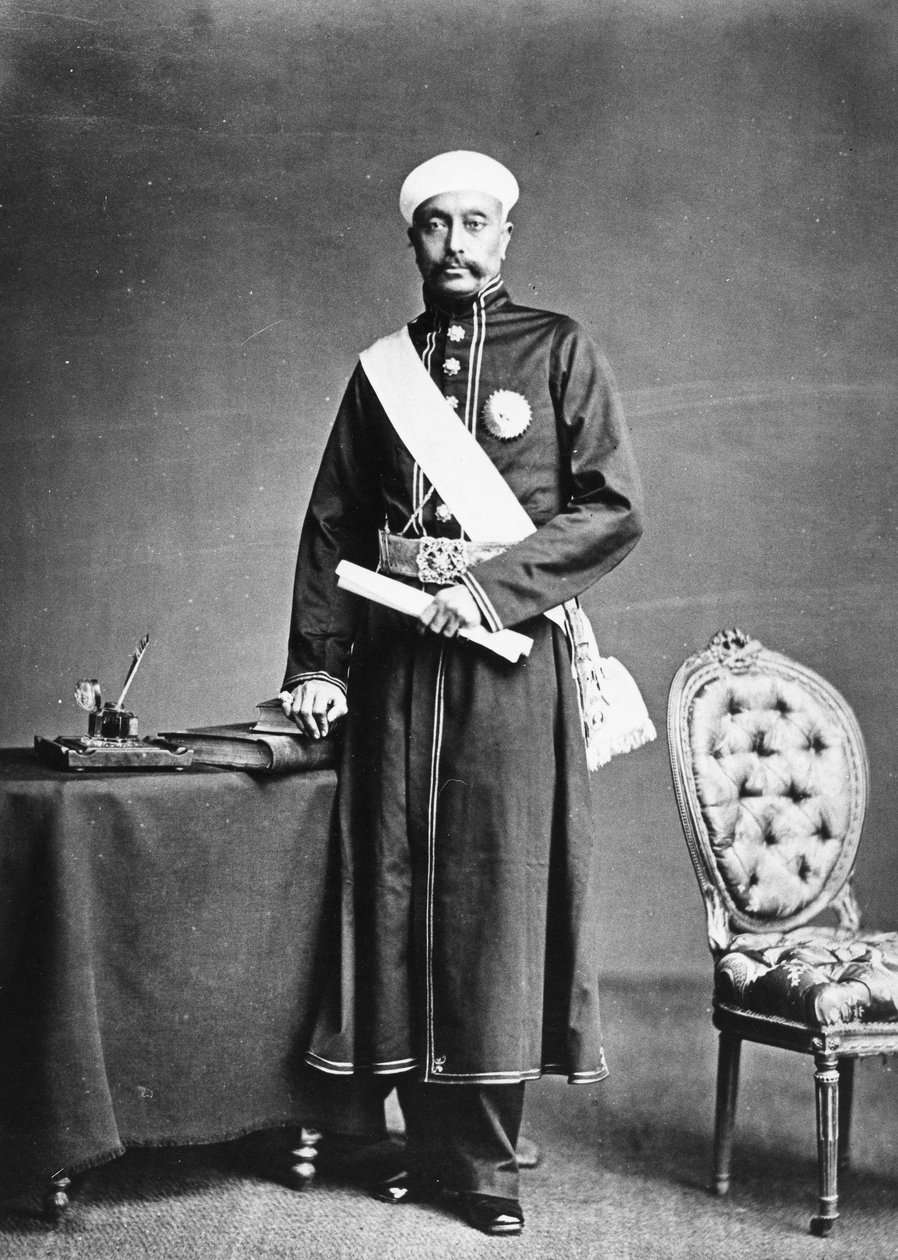 Sir Sala Jung, premiärminister i Nizam i Hyderabad, ca 1870-talet av British Photographer