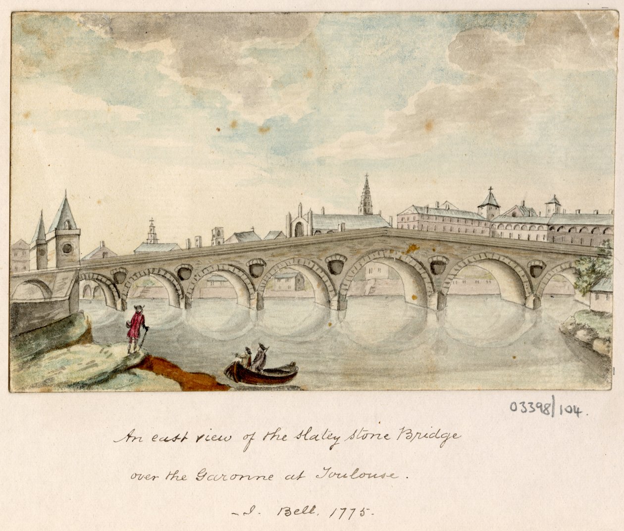 En serie skisser, vyer i Storbritannien, kontinenten och Amerika 1772-1778 (akvarell) av British School