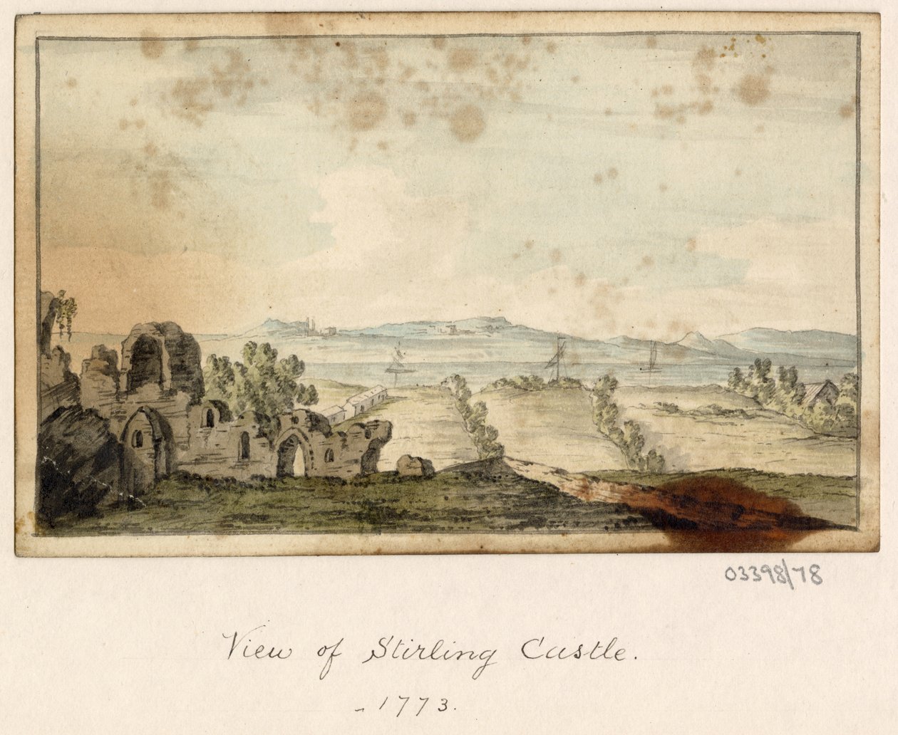 En serie skisser, vyer i Storbritannien, kontinenten och Amerika 1772-1778 (akvarell) av British School