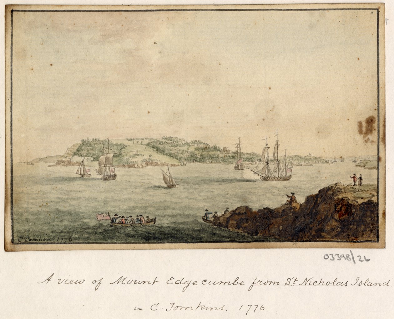 En serie skisser, vyer i Storbritannien, kontinenten och Amerika 1772-1778 (akvarell) av British School