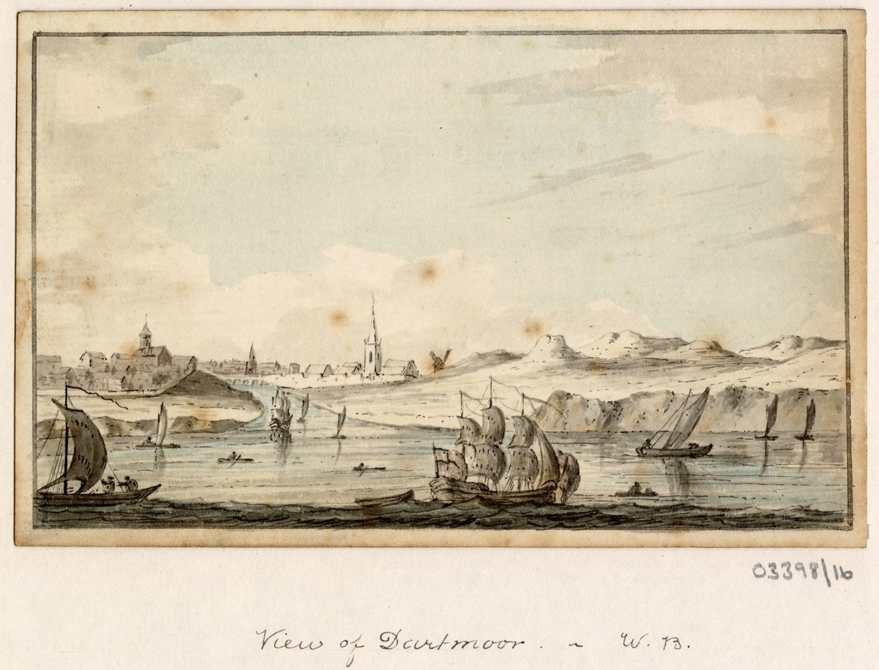 一連のスケッチ、イギリス、大陸、アメリカの景色 1772-1778 (水彩)スウェーデン語 av British School