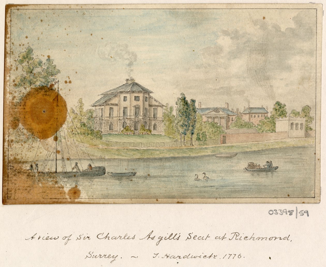 En serie skisser, vyer i Storbritannien, kontinenten och Amerika 1772-1778 (akvarell) av British School