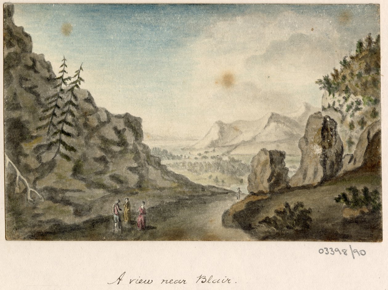 En serie skisser, vyer i Storbritannien, kontinenten och Amerika 1772-1778 (akvarell) av British School