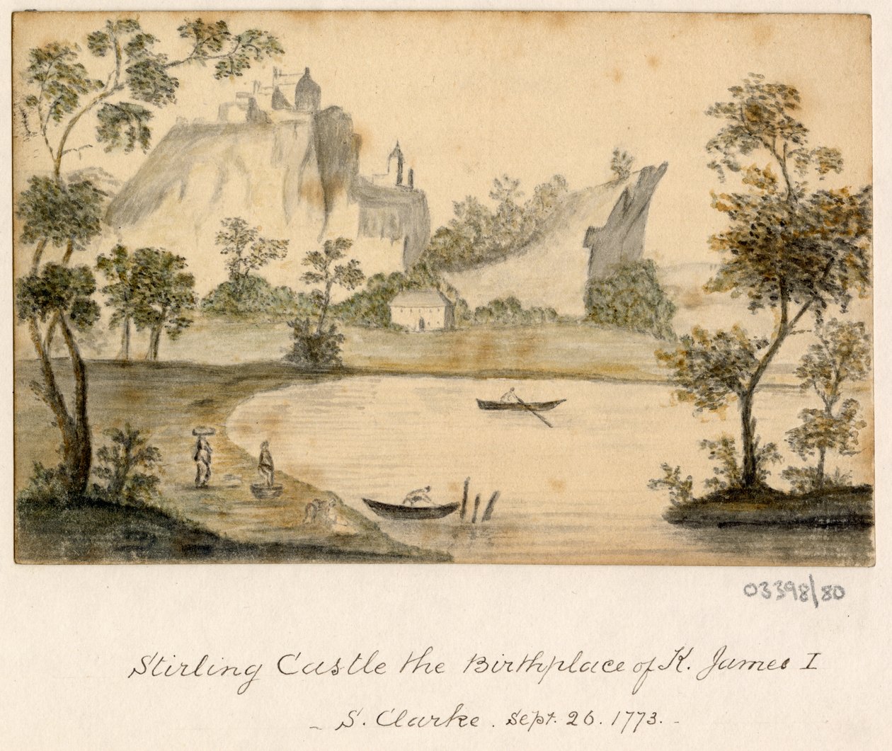 En serie skisser, vyer i Storbritannien, kontinenten och Amerika 1772-1778 (akvarell) av British School