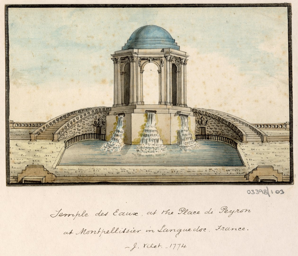 En serie skisser, vyer i Storbritannien, kontinenten och Amerika 1772-1778 (akvarell) av British School