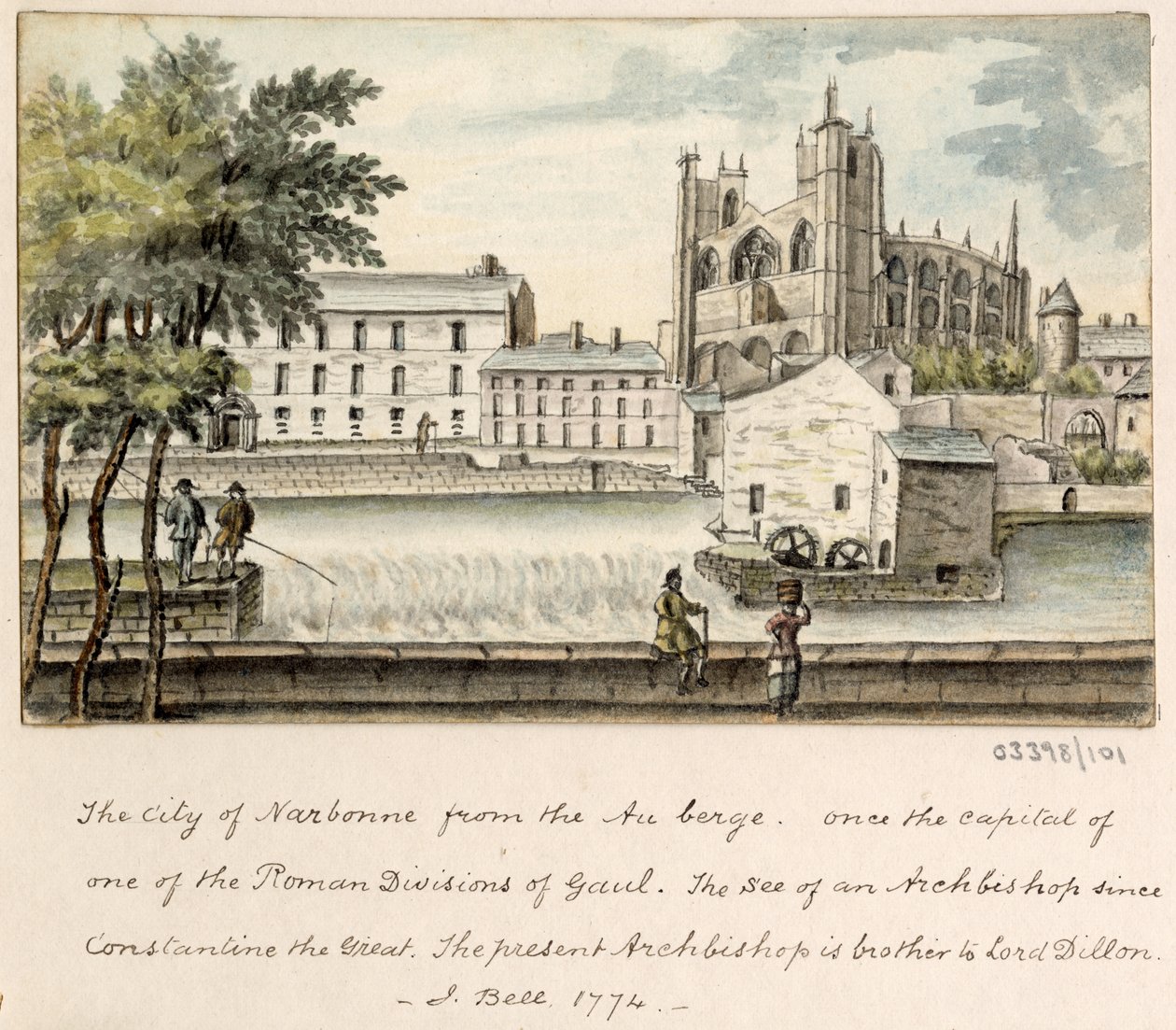 En serie skisser, vyer i Storbritannien, kontinenten och Amerika 1772-1778 (akvarell) av British School