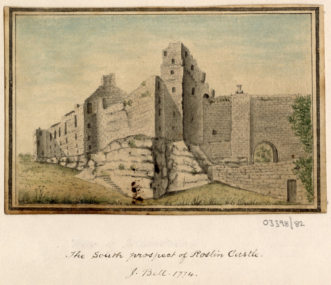 En serie skisser, vyer i Storbritannien, kontinenten och Amerika 1772-1778 (akvarell) av British School