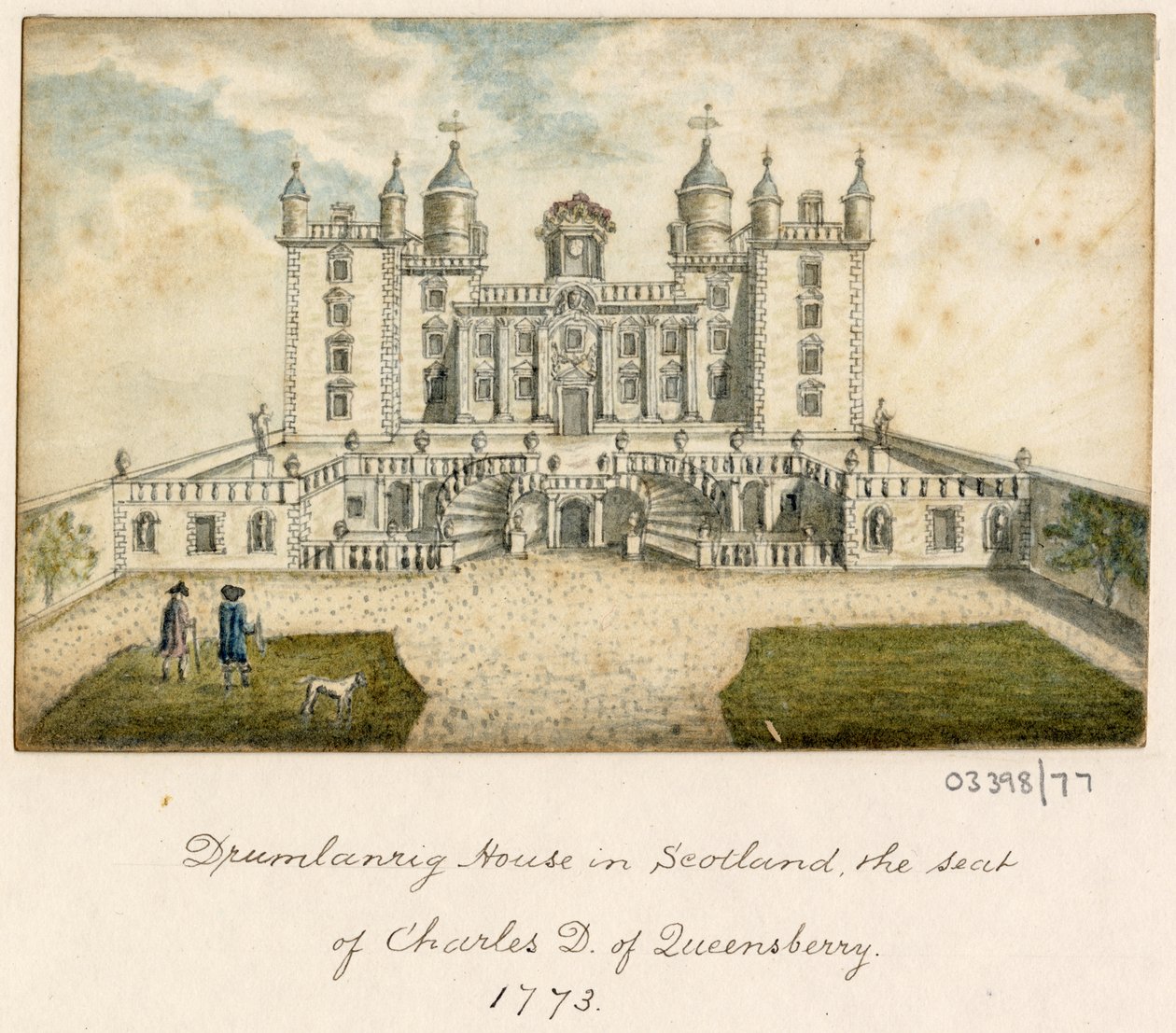 En serie skisser, vyer i Storbritannien, kontinenten och Amerika 1772-1778 (akvarell) av British School