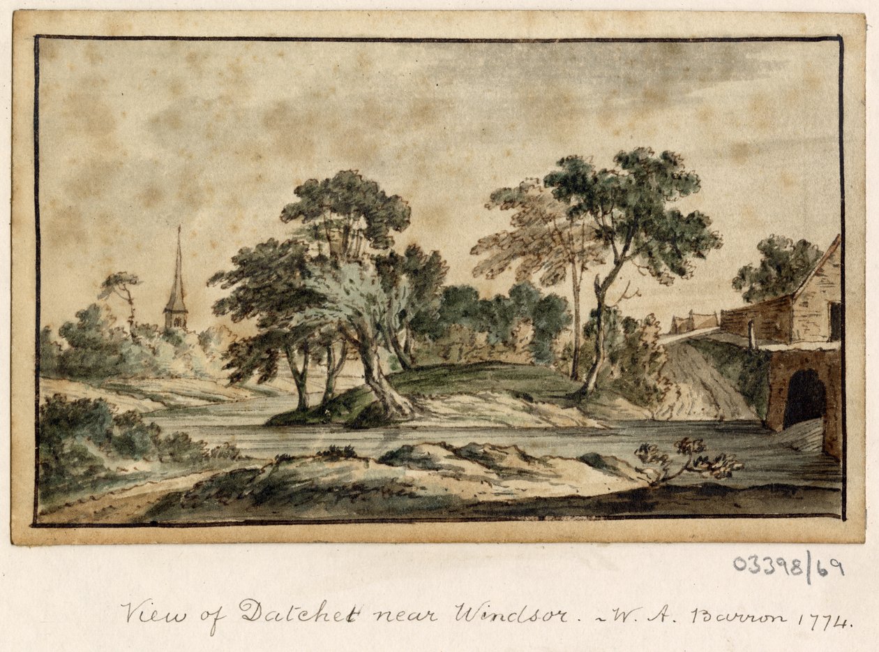 En serie skisser, vyer i Storbritannien, kontinenten och Amerika 1772-1778 (akvarell) av British School