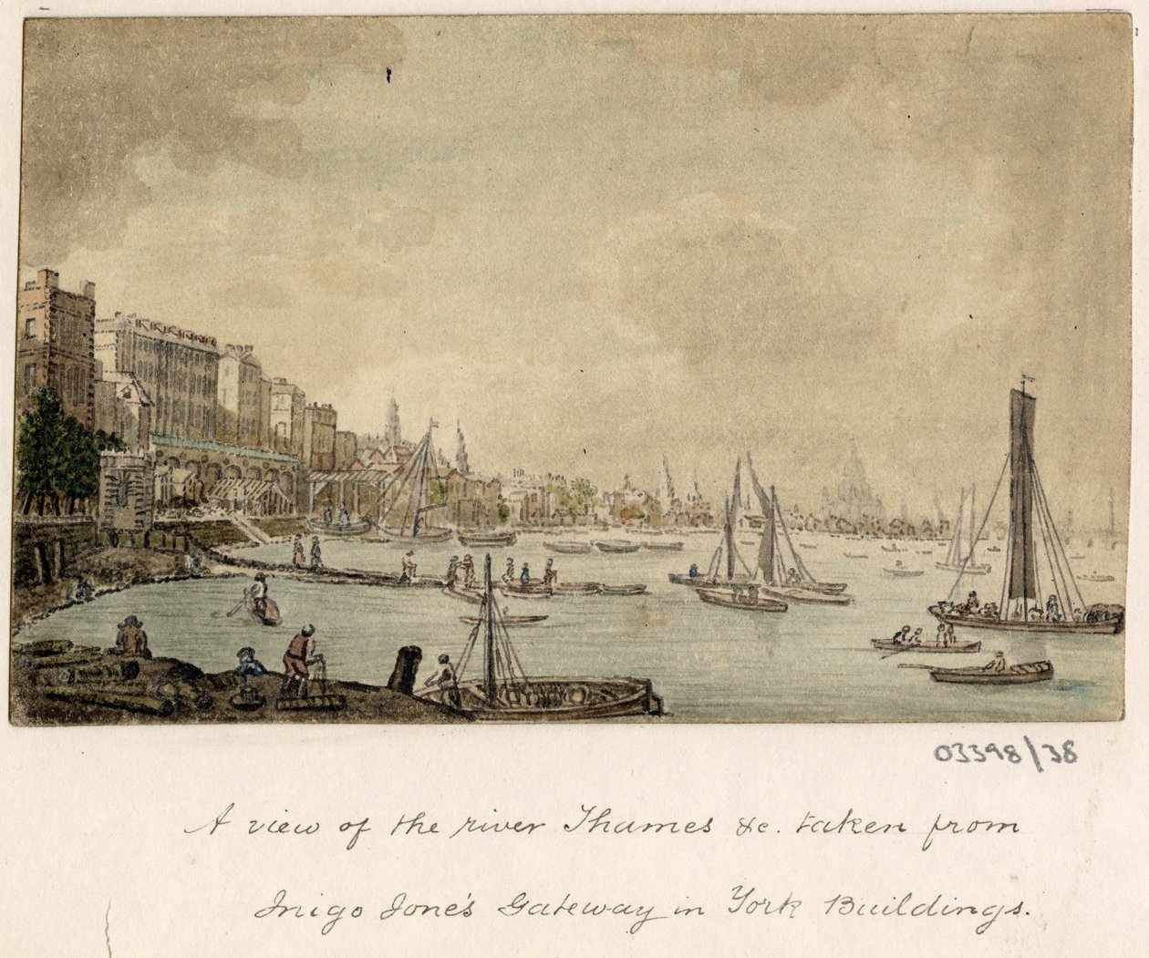 En serie skisser, vyer i Storbritannien, kontinenten och Amerika 1772-1778 (akvarell) av British School