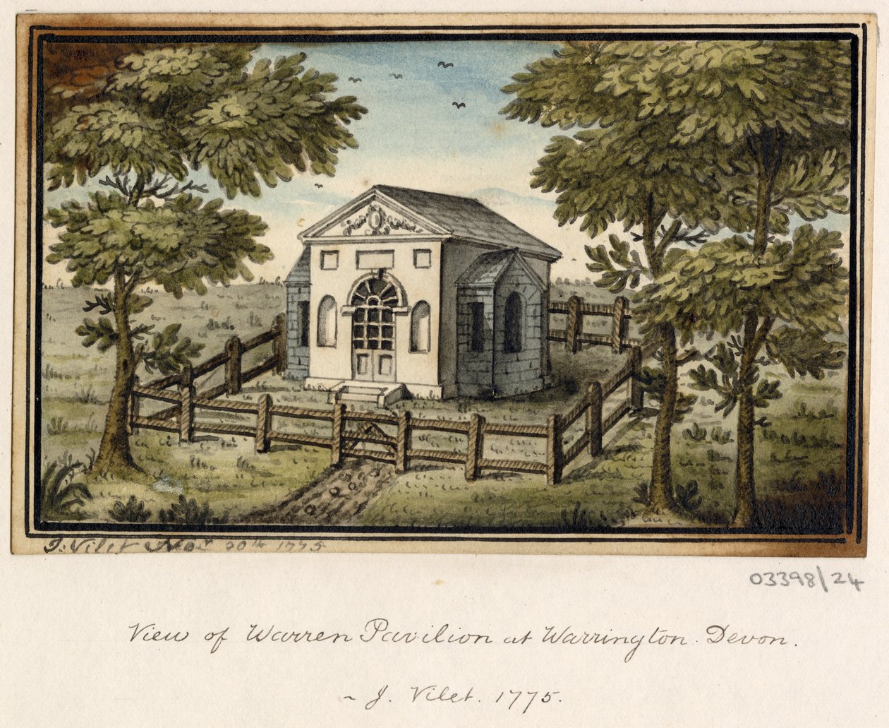 En serie skisser, vyer i Storbritannien, kontinenten och Amerika 1772-1778 (akvarell) av British School