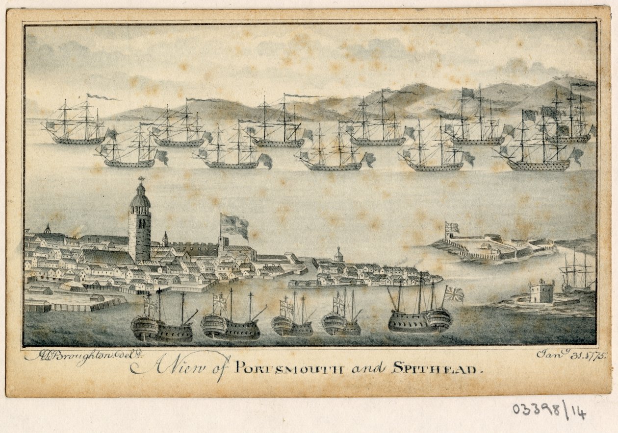 En serie skisser, vyer i Storbritannien, kontinenten och Amerika 1772-1778 (akvarell) av British School