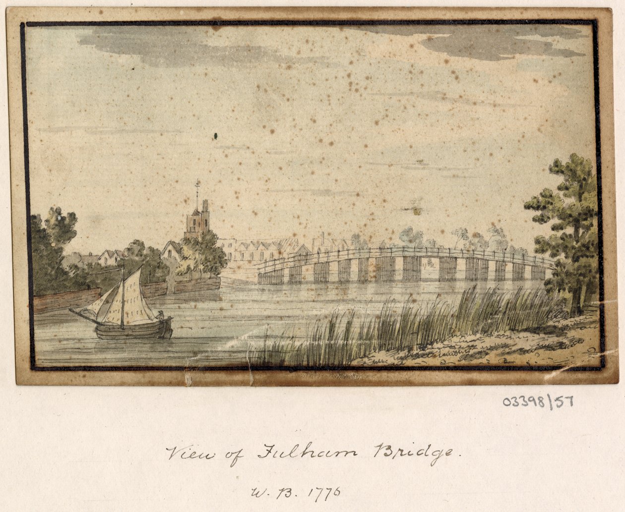 En serie skisser, vyer i Storbritannien, kontinenten och Amerika 1772-1778 (akvarell) av British School