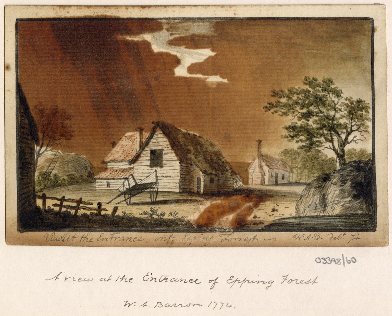 En serie skisser, vyer i Storbritannien, kontinenten och Amerika 1772-1778 (akvarell) av British School
