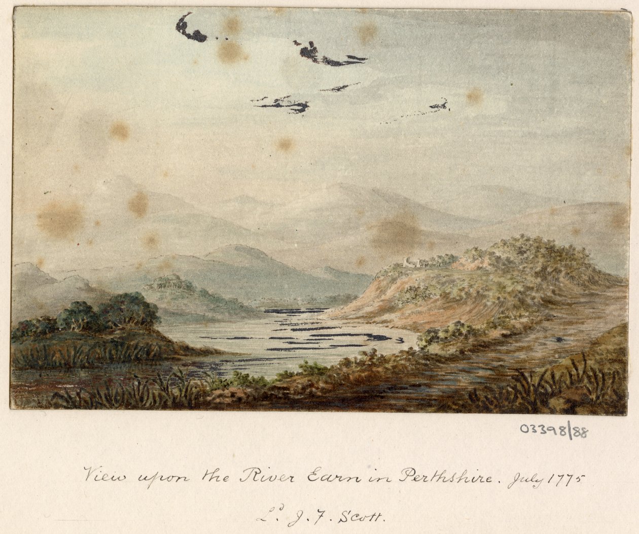 En serie skisser, vyer i Storbritannien, kontinenten och Amerika 1772-1778 (akvarell) av British School