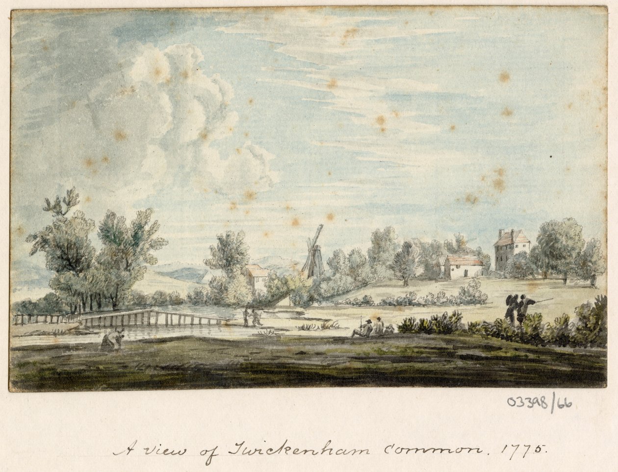 En serie skisser, vyer i Storbritannien, kontinenten och Amerika 1772-1778 (akvarell) av British School