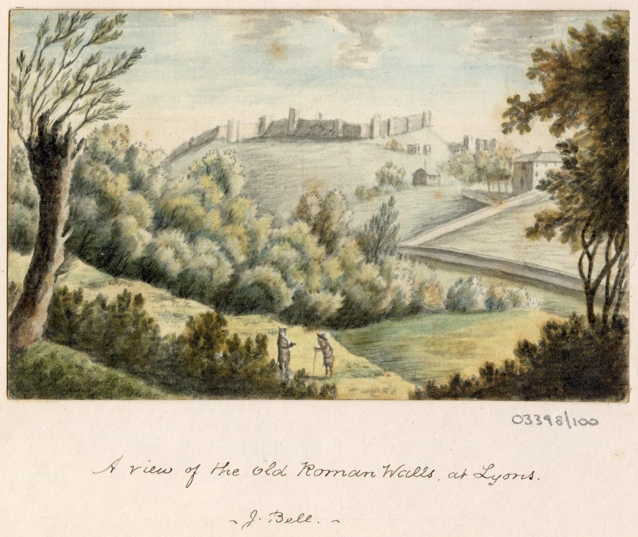 En serie skisser, vyer i Storbritannien, kontinenten och Amerika 1772-1778 (akvarell) av British School