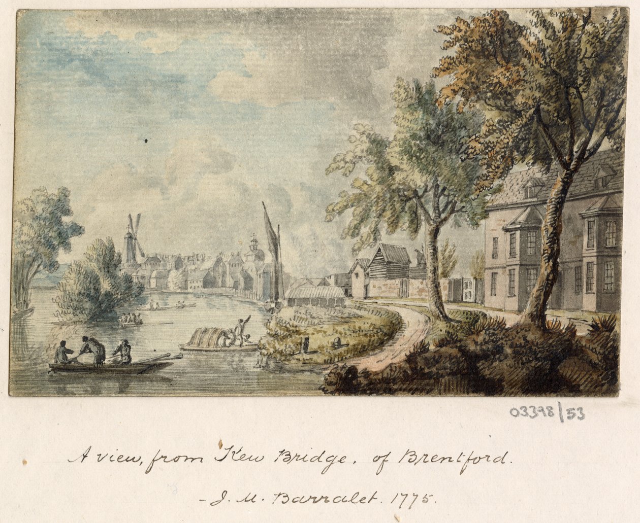 En serie skisser, vyer i Storbritannien, kontinenten och Amerika 1772-1778 (akvarell) av British School