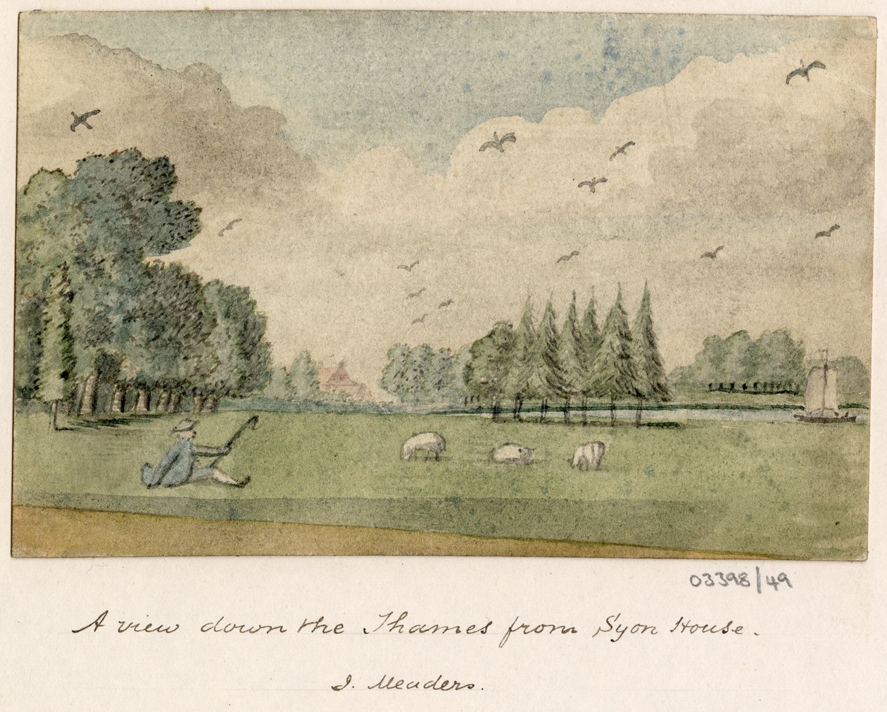 En serie skisser, vyer i Storbritannien, kontinenten och Amerika 1772-1778 (akvarell) av British School