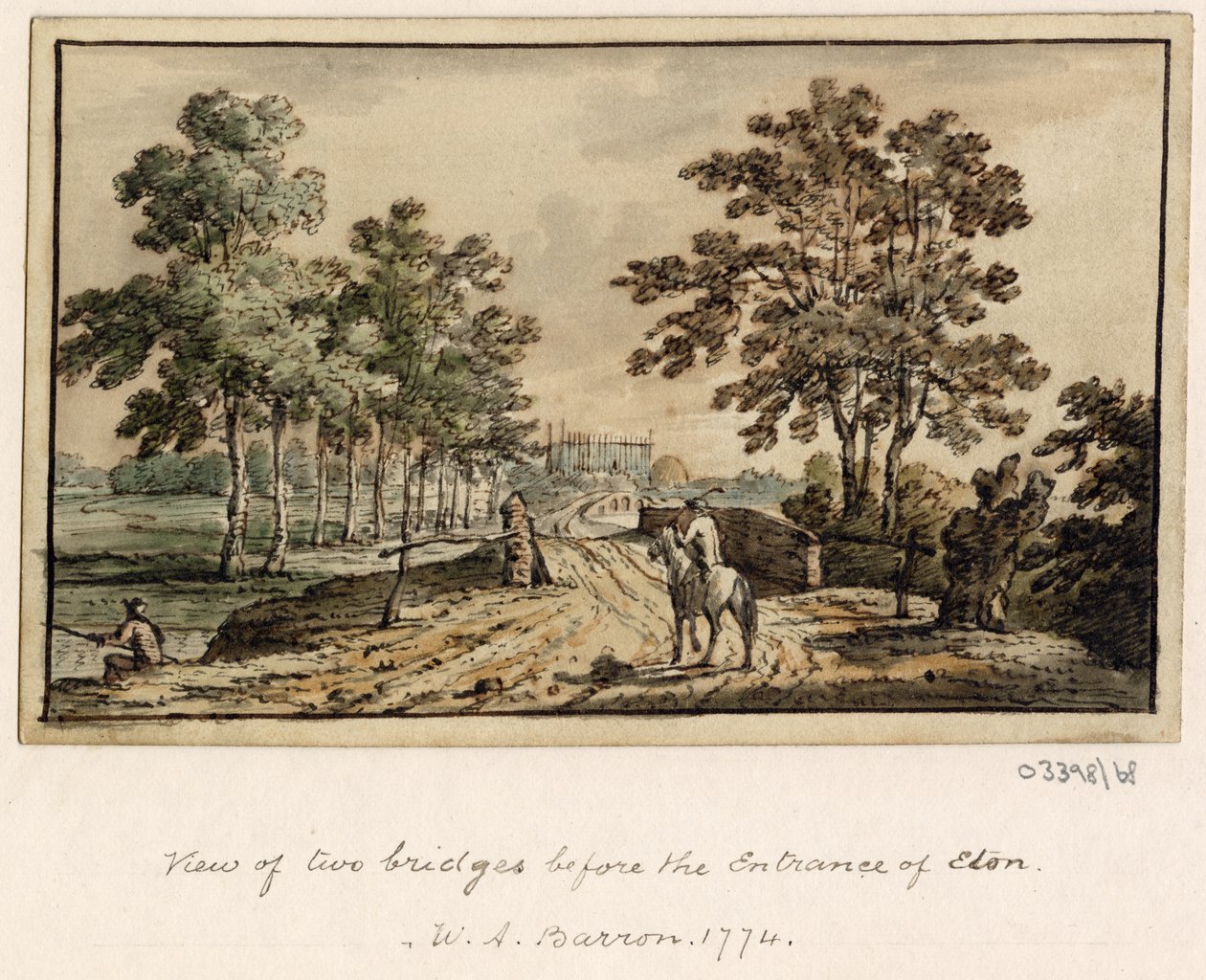 En serie skisser, vyer i Storbritannien, kontinenten och Amerika 1772-1778 (akvarell) av British School
