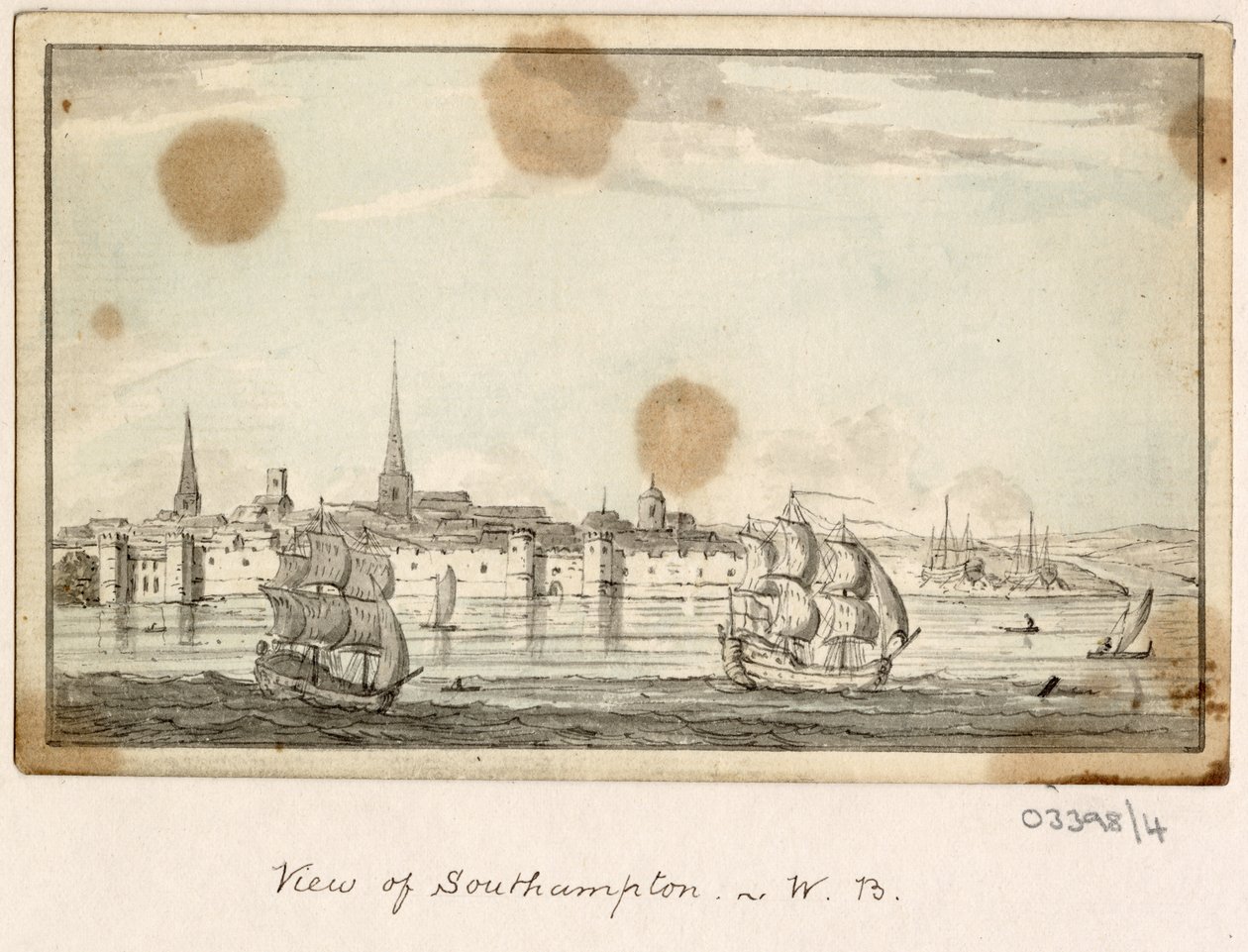 En serie skisser, vyer i Storbritannien, kontinenten och Amerika 1772-1778 (akvarell) av British School