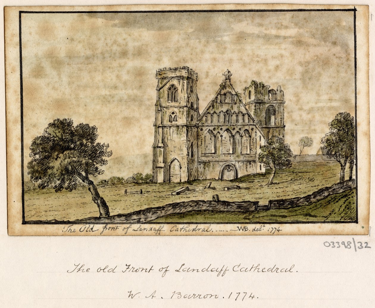 En serie skisser, vyer i Storbritannien, kontinenten och Amerika 1772-1778 (akvarell) av British School