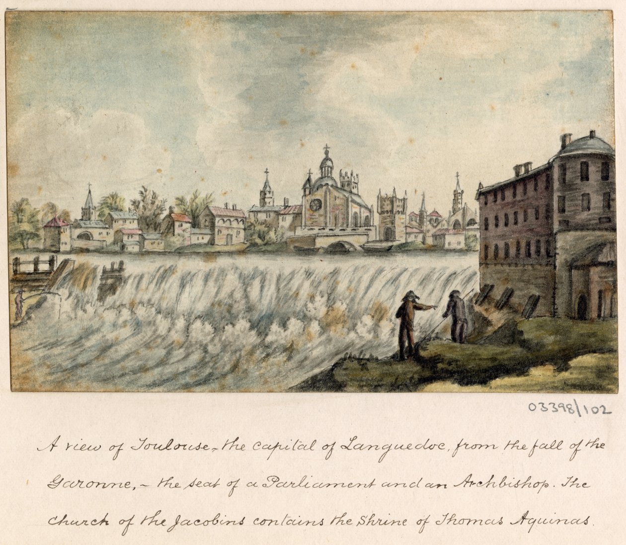 En serie skisser, vyer i Storbritannien, kontinenten och Amerika 1772-1778 (akvarell) av British School