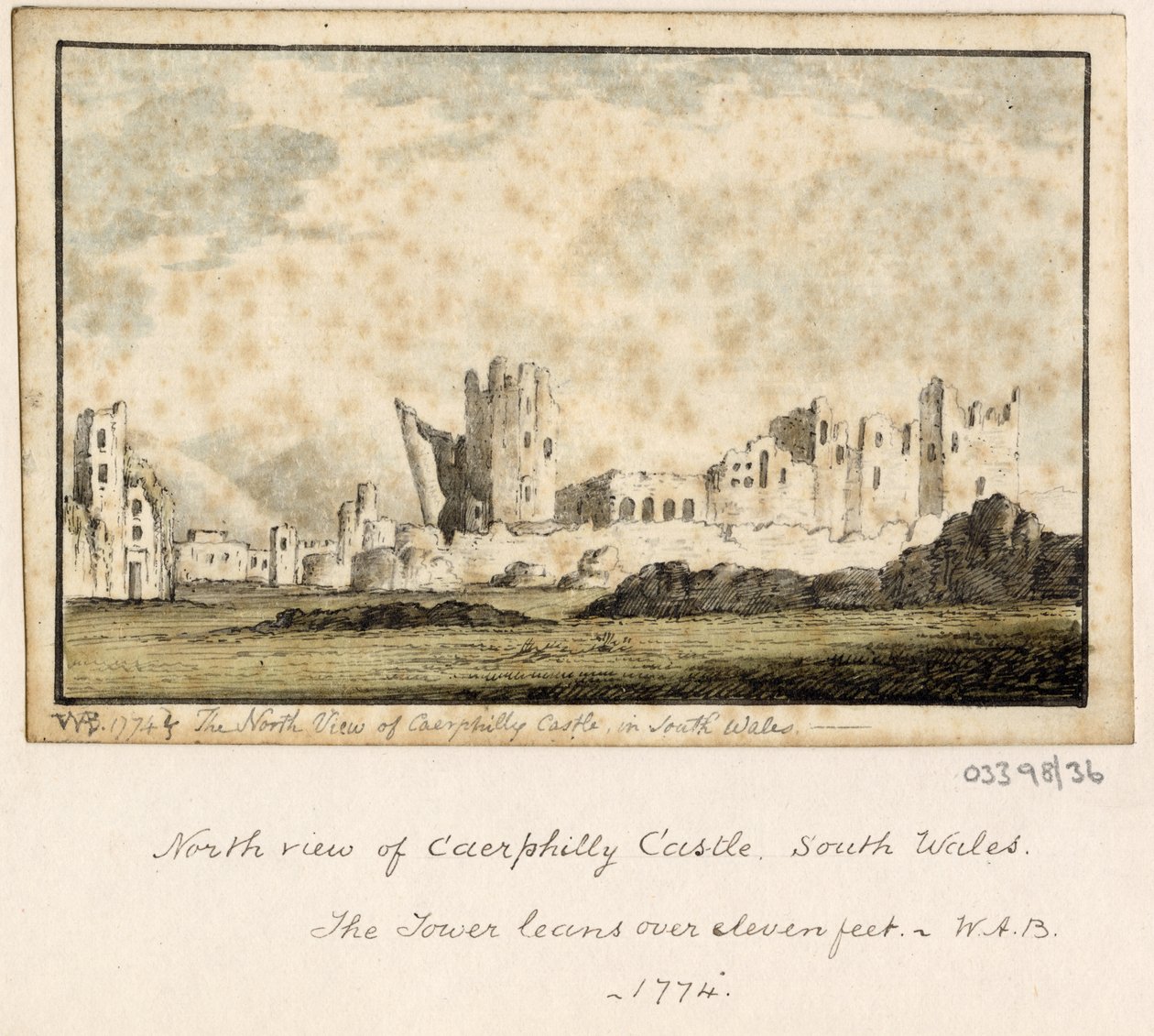 En serie skisser, vyer i Storbritannien, kontinenten och Amerika 1772-1778 (akvarell) av British School