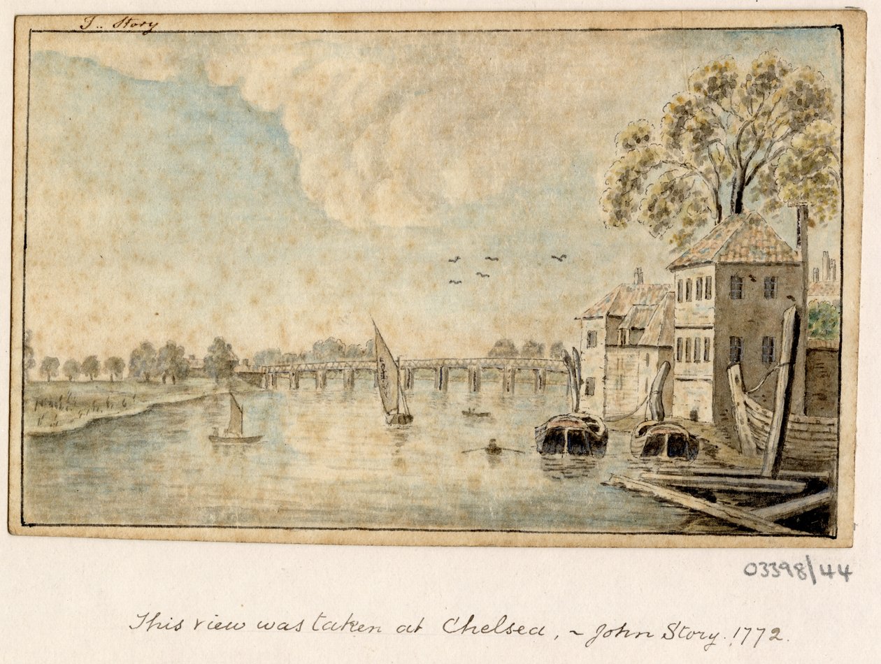 En serie skisser, vyer i Storbritannien, kontinenten och Amerika 1772-1778 (akvarell) av British School