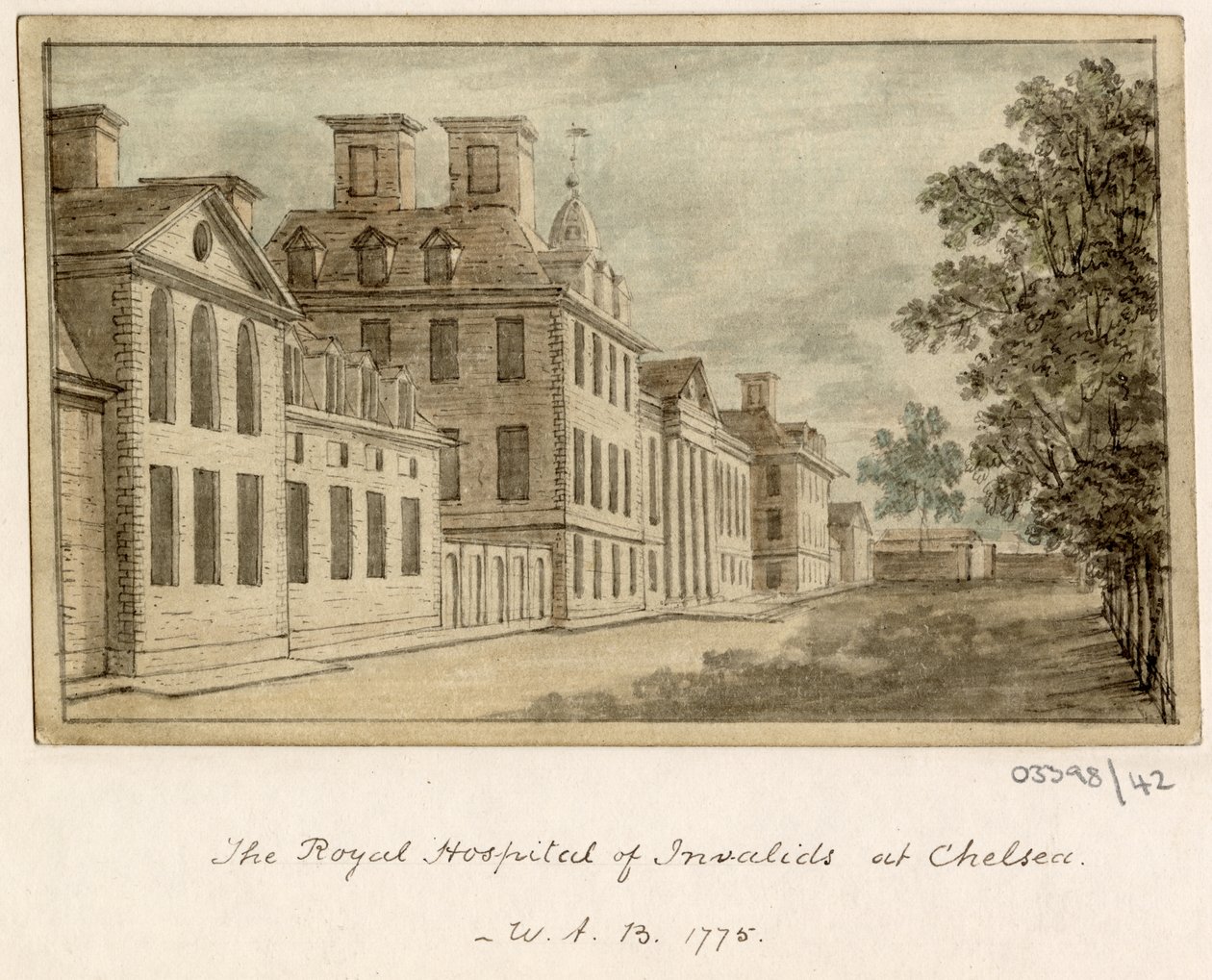 En serie skisser, vyer i Storbritannien, kontinenten och Amerika 1772-1778 (akvarell) av British School