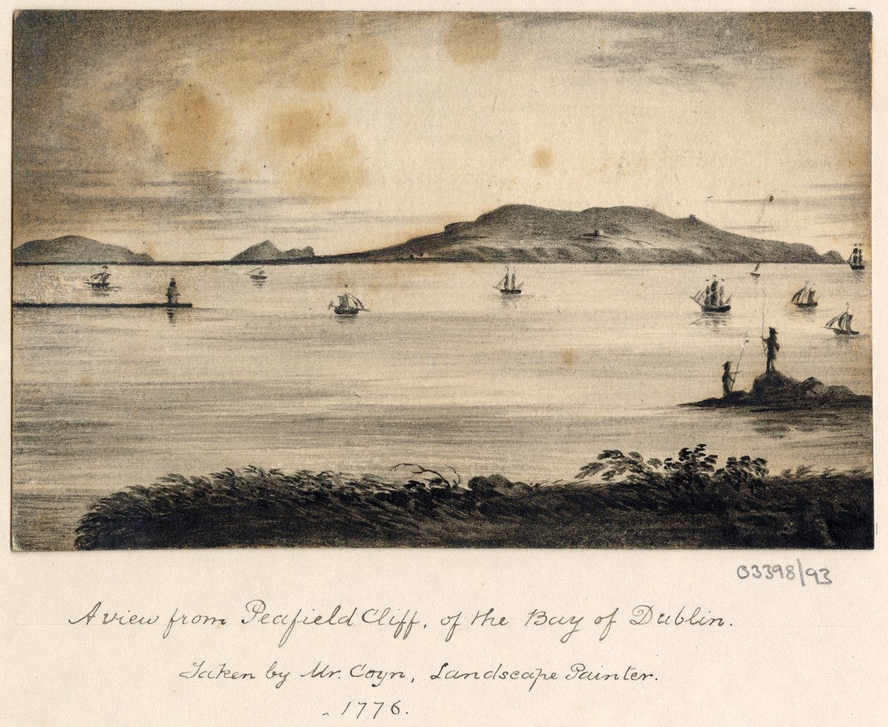 一連のスケッチ、イギリス、大陸、アメリカの景色 1772-1778 (水彩)スウェーデン語 av British School