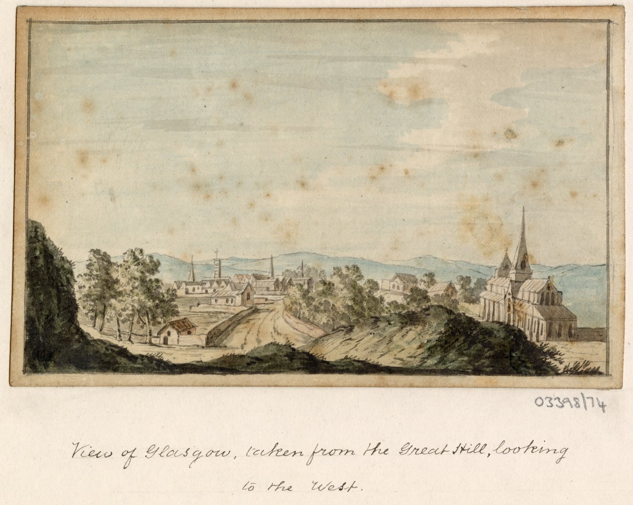 En serie skisser, vyer i Storbritannien, kontinenten och Amerika 1772-1778 (akvarell) av British School