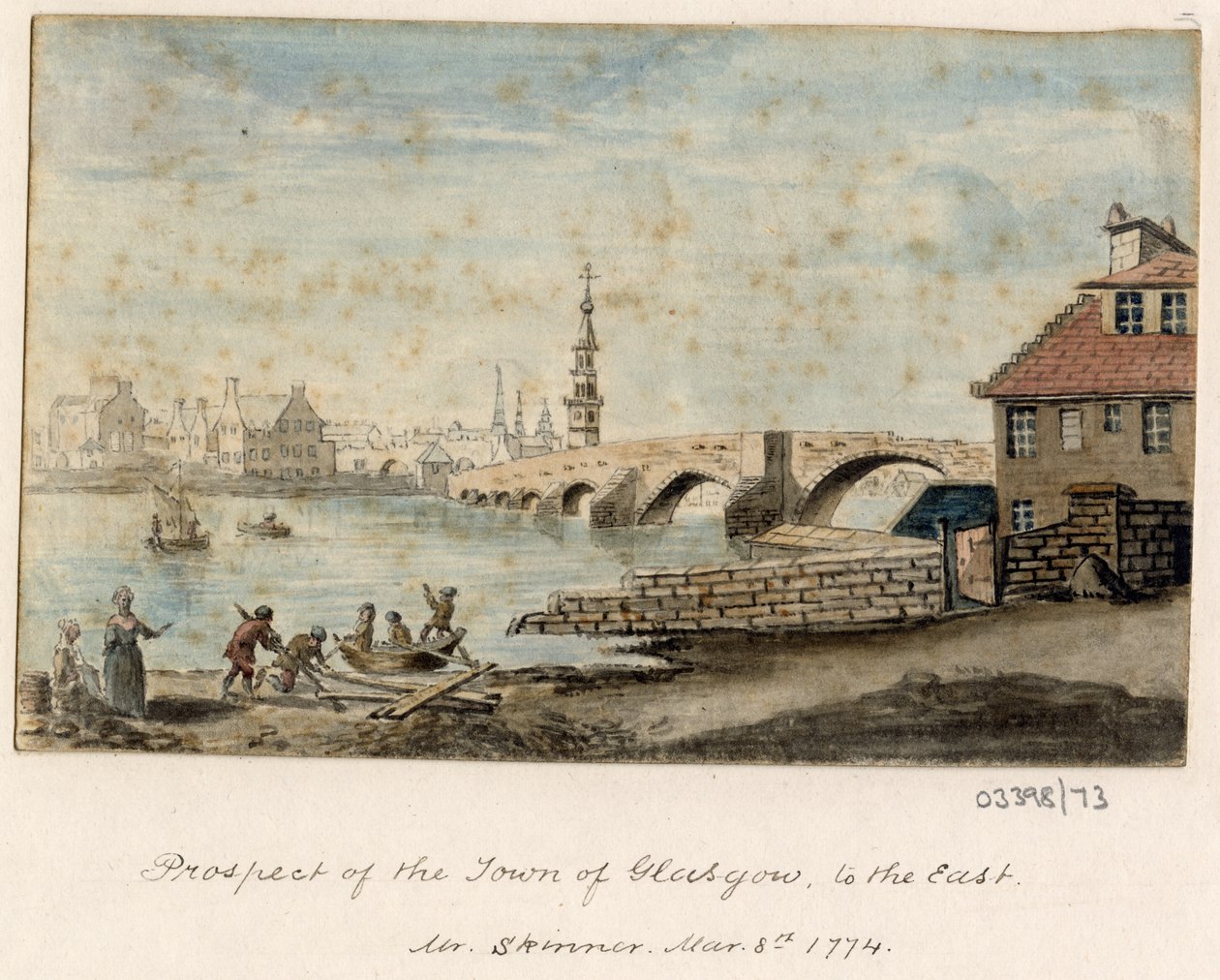 En serie skisser, vyer i Storbritannien, kontinenten och Amerika 1772-1778 (akvarell) av British School